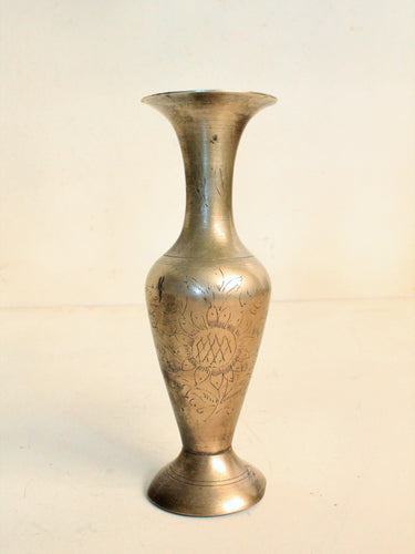 Beautiful Vintage Brass Hand-Carved Vase - Style It by Hanika
