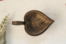 Load image into Gallery viewer, Beautiful Vintage Brass Leaf Shaped Oil Lamp - Style It by Hanika
