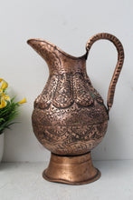 Load image into Gallery viewer, Beautiful Vintage Carved Copper Jug - Style It by Hanika
