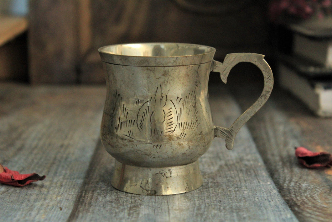 Beautiful Vintage German Silver Cup (Height - 7.2