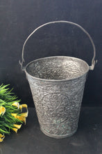 Load image into Gallery viewer, Beautiful Vintage Silver Carved Bucket - Style It by Hanika
