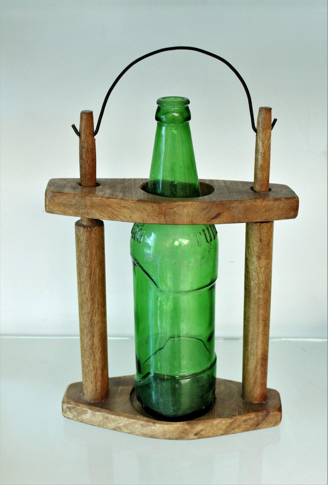 Beautiful Vintage Wooden Hanging Bottle Holder | Size 21 x 8.5 x 34 cm - Style It by Hanika
