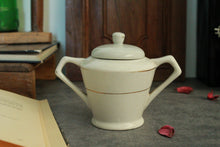 Load image into Gallery viewer, Beautiful White Ceramic Sugar Pot with Lid - Vintage Style - Style It by Hanika
