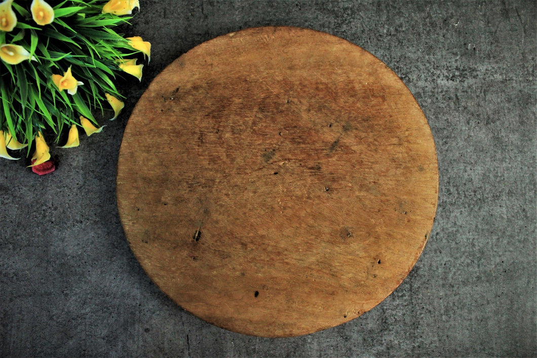 Beautiful Wooden Rustic Styling Board OR Roti Board Size 25 x 25 x 4 cm - Style It by Hanika