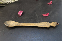 Load image into Gallery viewer, Brass Pooja Spoon: Handcrafted Vintage Design(Size-7 &quot;) - Style It by Hanika

