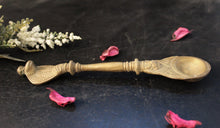 Load image into Gallery viewer, Brass Pooja Spoon: Vintage Naag Finial Design(Size-8&quot;) - Style It by Hanika
