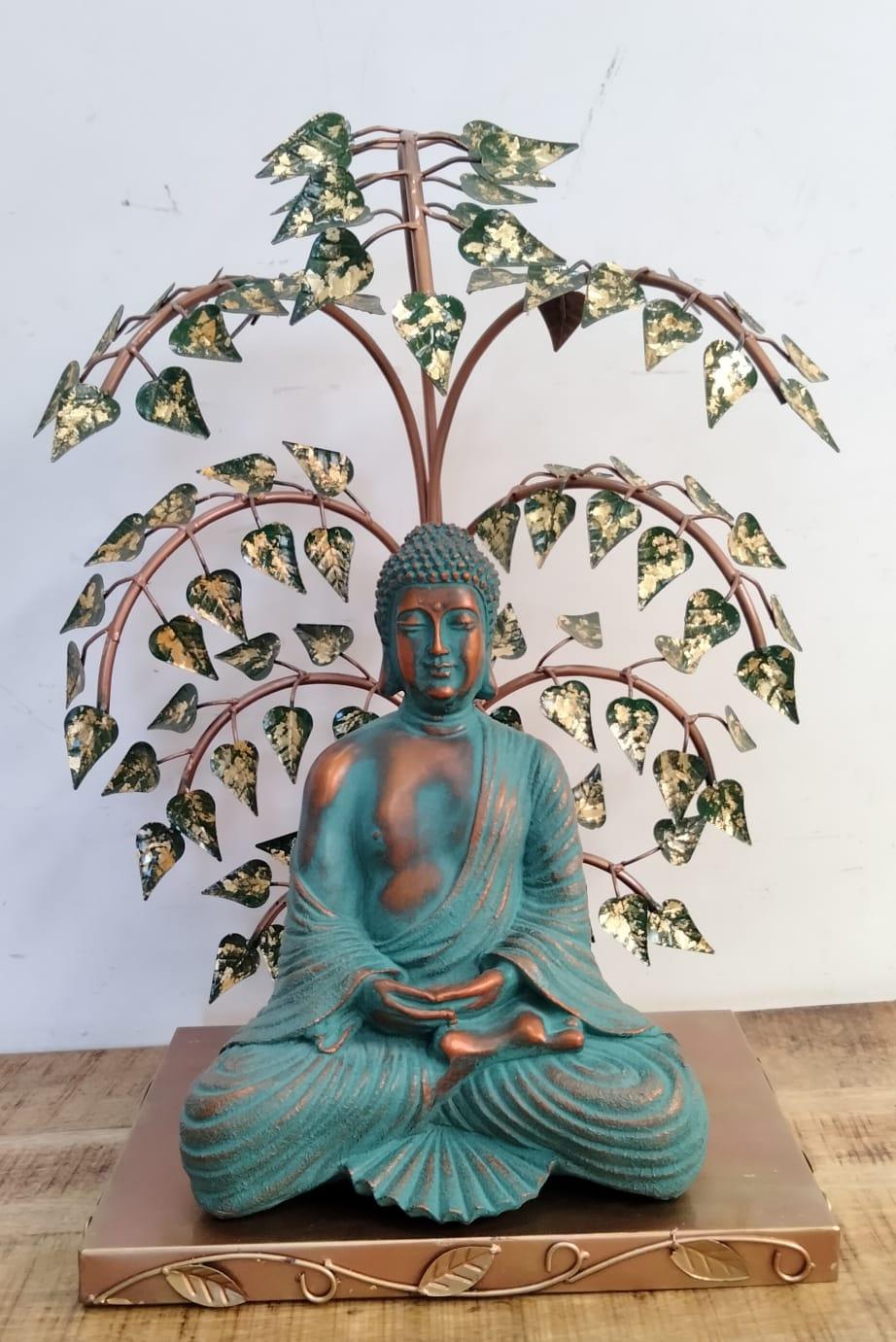 Buddha Under Tree, Unique Metal Decor - Style It by Hanika