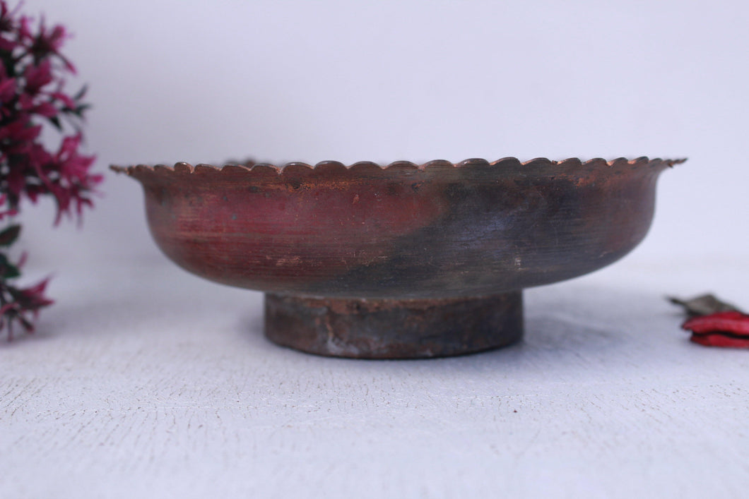 Copper Footed Bowl: Inspired by Antiques, Ideal for Desserts. - Style It by Hanika