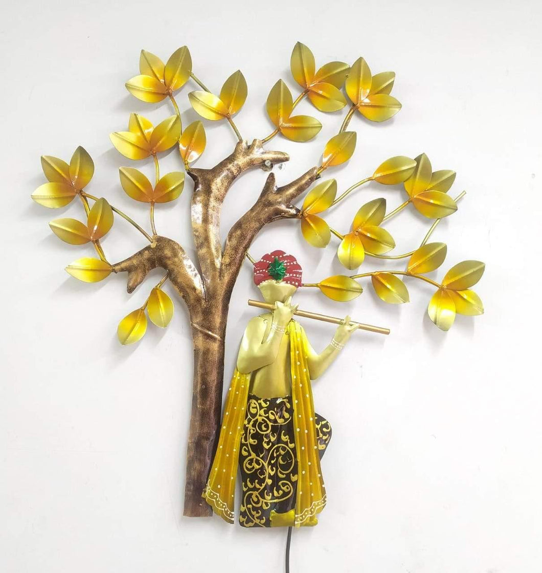 Decorative Metal Krishna Bansuri Tree with LED - Style It by Hanika