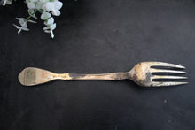Load image into Gallery viewer, Embossed Brass Fork: Handcrafted by Folk Artisans - Style It by Hanika
