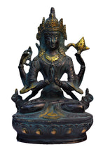 Load image into Gallery viewer, Goddess Tara Devi Sitting on Beautiful Design Pedestal Statue Size 12 x 8 x 11 cm - Style It by Hanika
