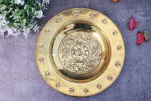 Load image into Gallery viewer, Handcrafted Brass Plate: Vintage Design (Size-7.5&quot;) - Style It by Hanika
