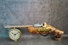 Load image into Gallery viewer, Handcrafted Metal Gun Shaped Table Clock - Style It by Hanika
