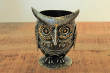 Load image into Gallery viewer, Handcrafted Owl Shaped Pen Stand or Cutlery Stand - Style It by Hanika
