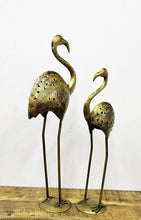 Load image into Gallery viewer, Iron Handcrafted Crane Tea Light Holders Set of 2, Size 30.4 x 15.2 x 76.2 cm - Style It by Hanika
