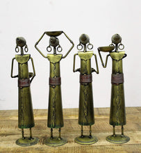 Load image into Gallery viewer, Iron Handcrafted Lady Farmer - Set of 4 Pieces, Golden Finished Size 12.7 x 8.9 x 35.6 cm - Style It by Hanika
