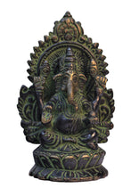 Load image into Gallery viewer, Lord Ganpati Ganesha on Singhashan Statue God Idol Size 9 x 5.5 x 14 cm - Style It by Hanika
