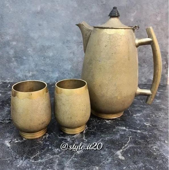 Magnificent Antique Brass Jug and Glass set - Style It by Hanika
