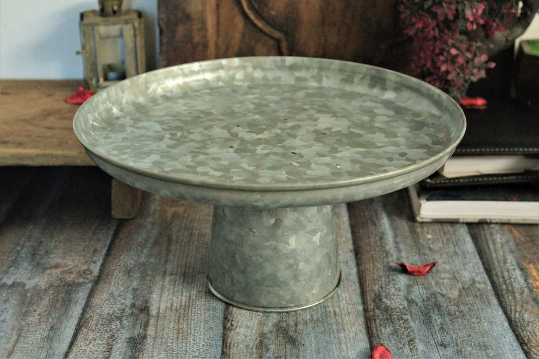 Metal Farm Style Galvanized Cake Stand - Style It by Hanika