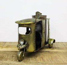 Load image into Gallery viewer, Metal Handcrafted Auto Rickshaw Pen Stand Size 26.7 x 15.2 x 21.6 cm - Style It by Hanika
