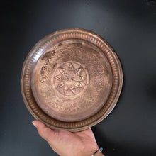 Load image into Gallery viewer, Vintage Brass Carved Plate (Diameter- 19.75 CM) - Style It by Hanika
