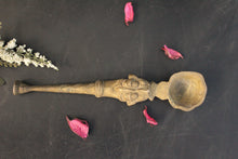 Load image into Gallery viewer, Vintage Brass Carved Temple Spoon: Ideal Pooja Spoon(Size-9.5&quot;) - Style It by Hanika
