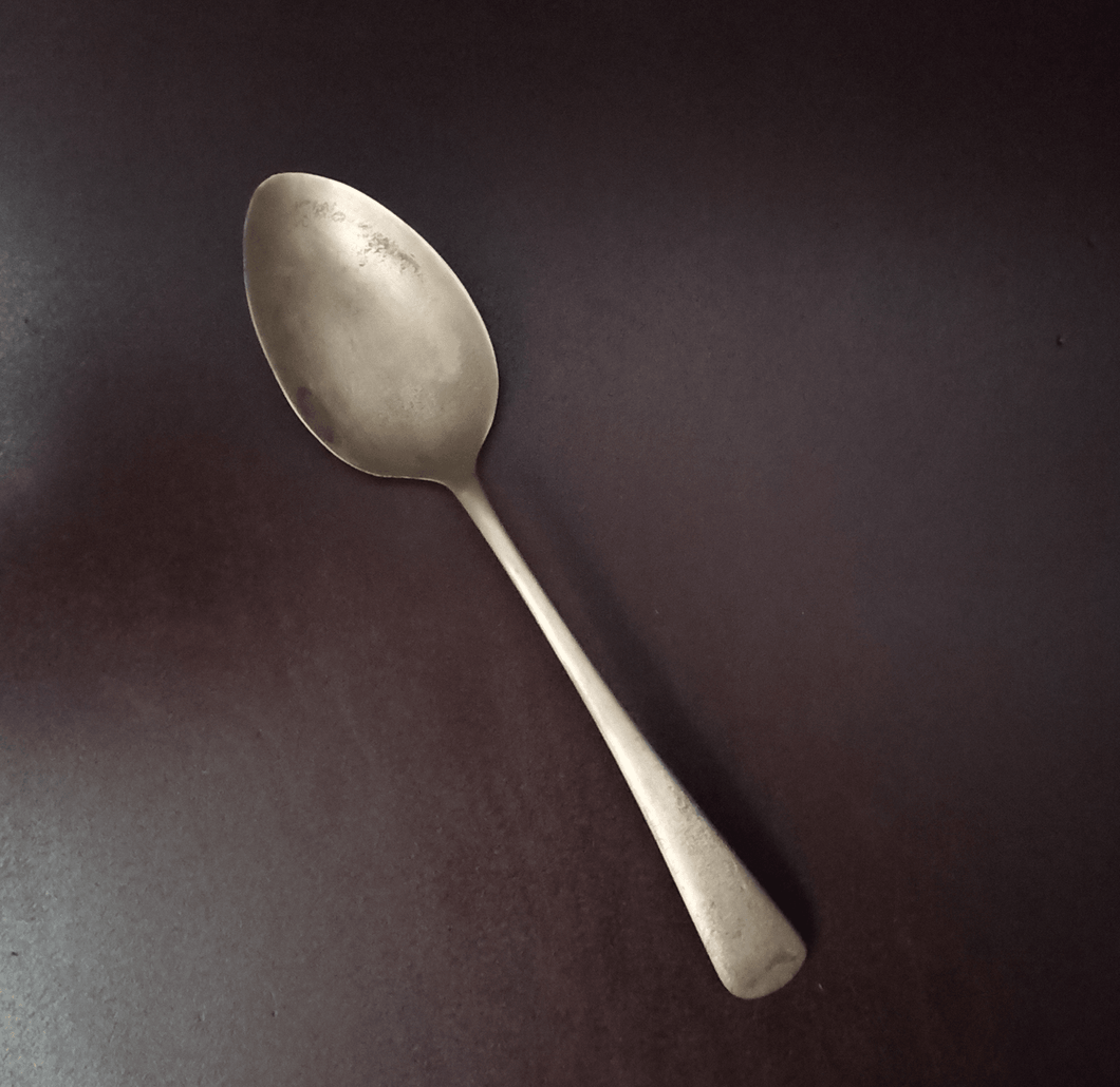 Vintage Brass Tea Spoon: Handcrafted by Folk Artisan (6.9