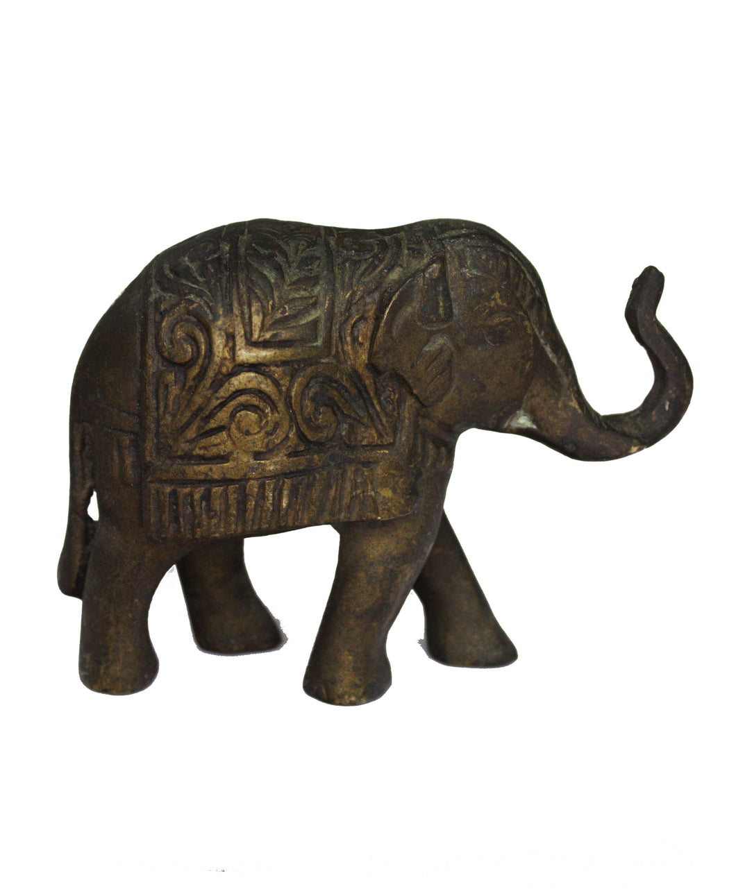 Vintage Decorative Brass Statue of Elephant Size 13.5 x 5.5 x 10 cm - Style It by Hanika