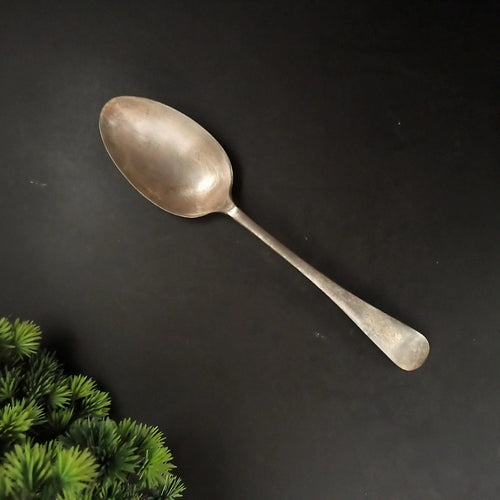 Vintage German Silver Tablespoon: Handcrafted by folk artisan (8.4
