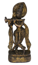 Load image into Gallery viewer, Vintage Gulley Brass Murti Lord Krishna Idol God of Love Size 8.5 x 5.5 x 19.5 cm - Style It by Hanika
