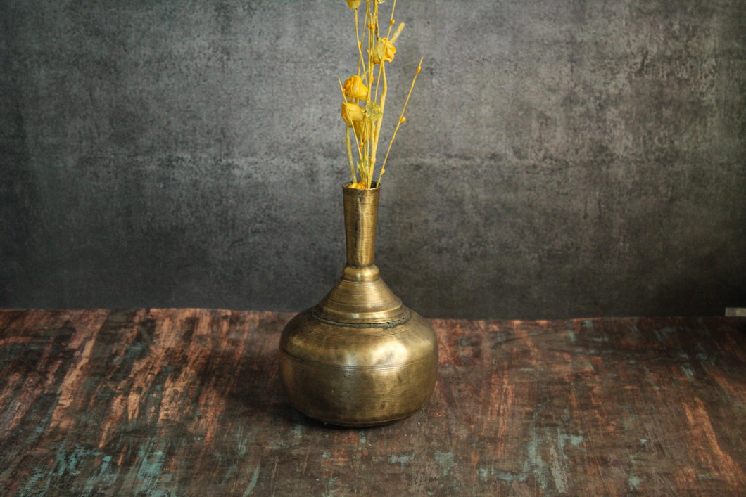 Vintage Handcrafted Brass Vase - Style It by Hanika