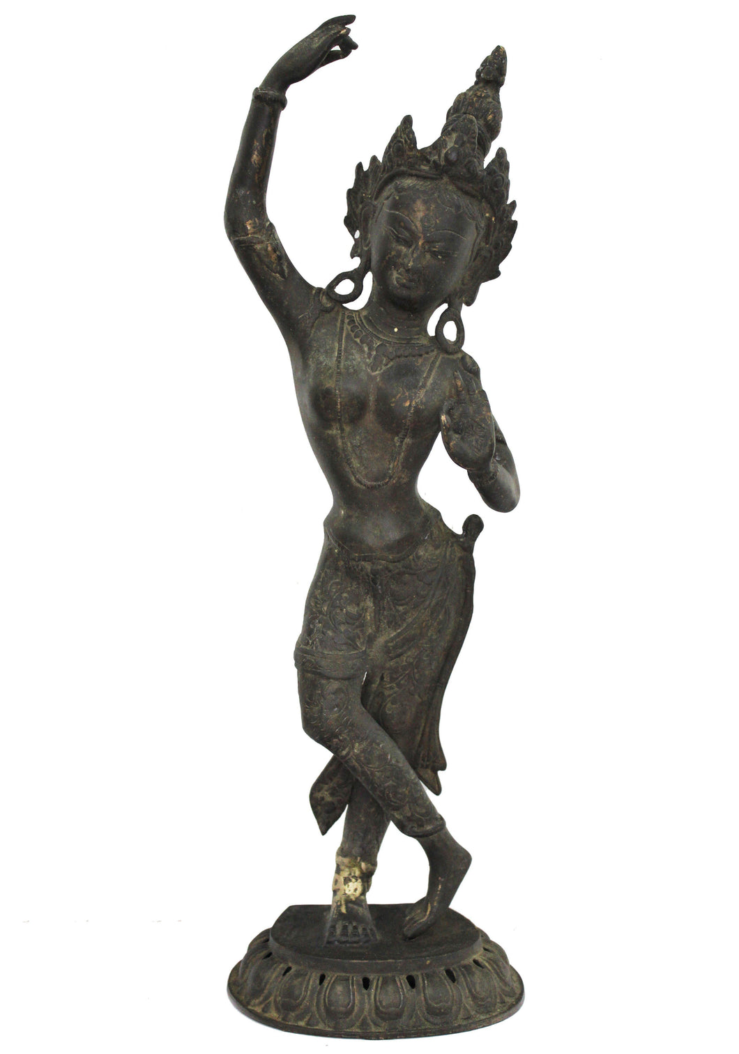 Vintage Indian Dancer Lady Antique Decoration Statue Size 17.5 x 11.5 x 52.7 cm - Style It by Hanika