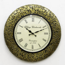 Load image into Gallery viewer, Vintage Wooden Wall Clock: Key Designed Frame - Style It by Hanika

