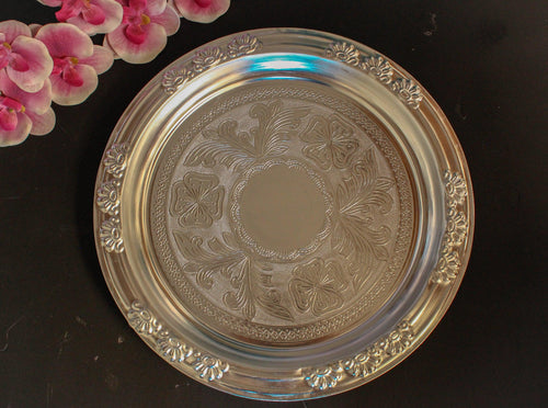 White Metal Art Plate : Inspired by Antique designs(Size-12.5