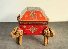 Load image into Gallery viewer, Wooden Box with Elephant Legs - Style It by Hanika
