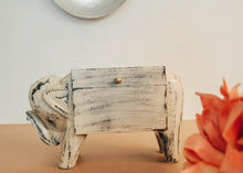 Load image into Gallery viewer, Wooden Distressed Elephant Shaped Box - Style It by Hanika
