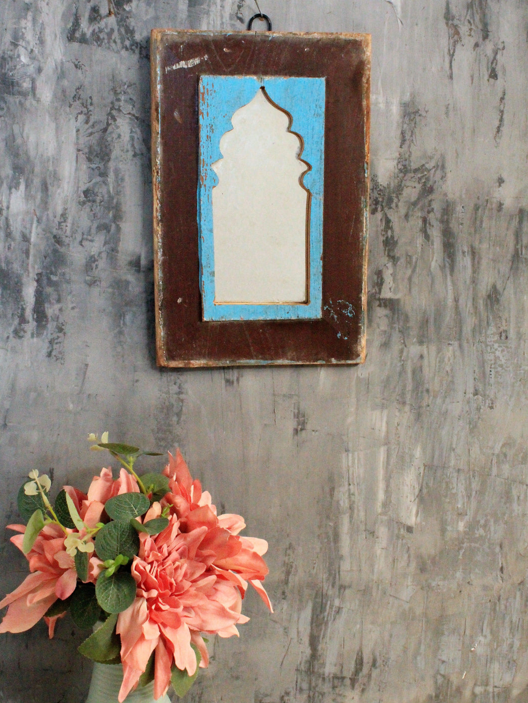 Wooden Distressed Mehraab Mirror Frame made from Vintage Window pane - Style It by Hanika