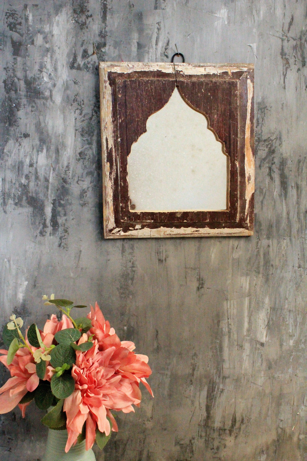 Wooden Distressed Mehraab Mirror Frame made from Vintage Window pane - Style It by Hanika